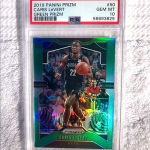 2019-20 Caris Levert Panini Prizm Green PSA 10 Refractor #50 Nets HOT!